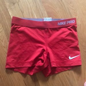 Nike spandex red workout